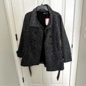 Marled Dark Gray Winter Professional Coat